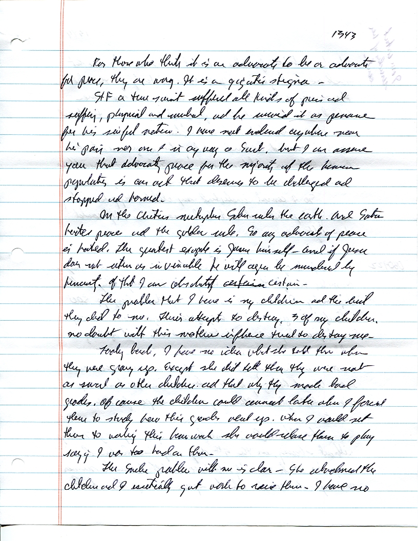 Dr John WorldPeace 2008 Prison Journal